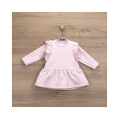 Babidu Girls Pink Frill Jersey Dress